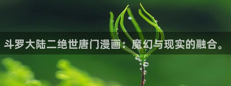 汗汗漫画首页官网：斗罗大陆二绝世唐门漫画：魔幻与现实的融合。